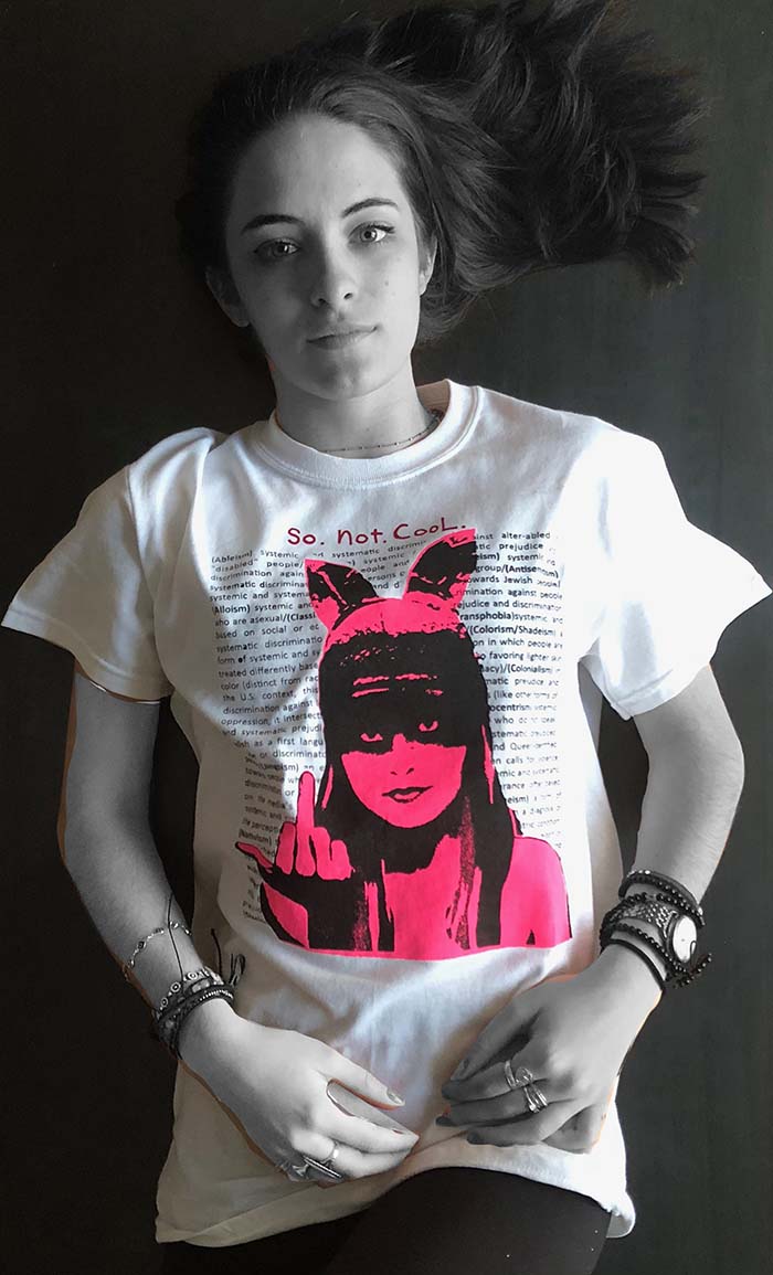 LOOSIES Nightmare 'So.Not.Cool.' t-shirt (Pink)